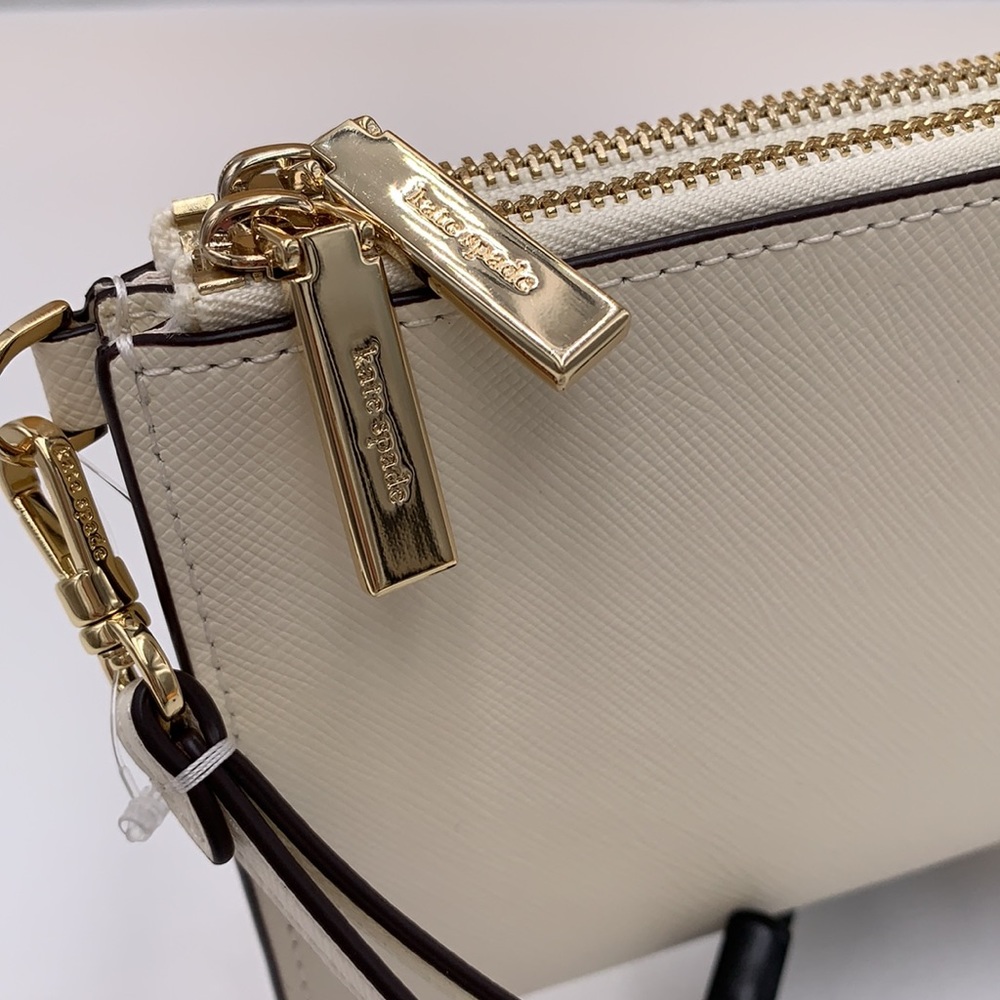 KATE SPADE Madison Double Zip Wristlet Meringue color - Picture 4 of 14